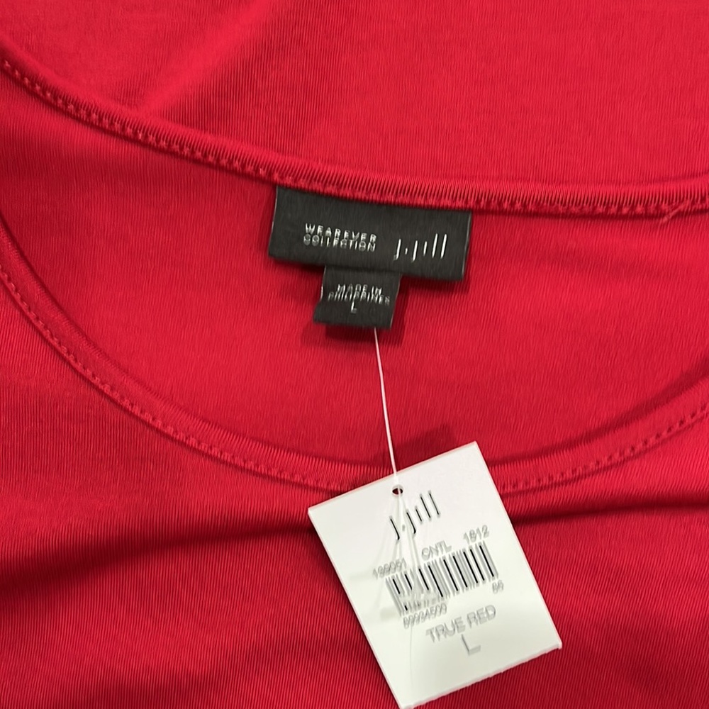 NWT J.Jill red long sleeve dress L - Picture 3 of 7